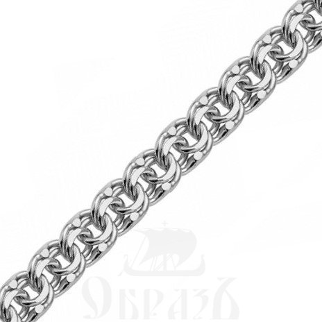 цепь плетение "бисмарк" с алмазной огранкой серебро 925 пробы (арт. бг-100)