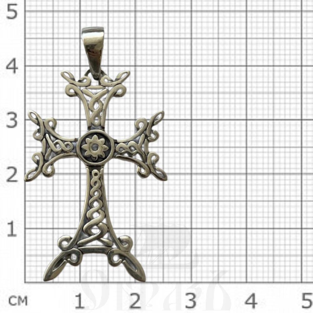 крест «армянский крест», серебро 925 проба (арт. 02)